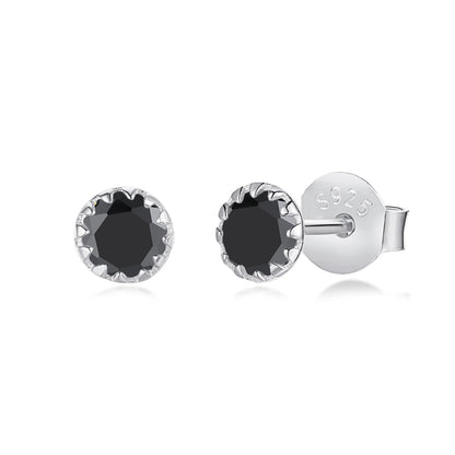 [ELAN LUXE]Sparkling Colorful Round Shape Earrings