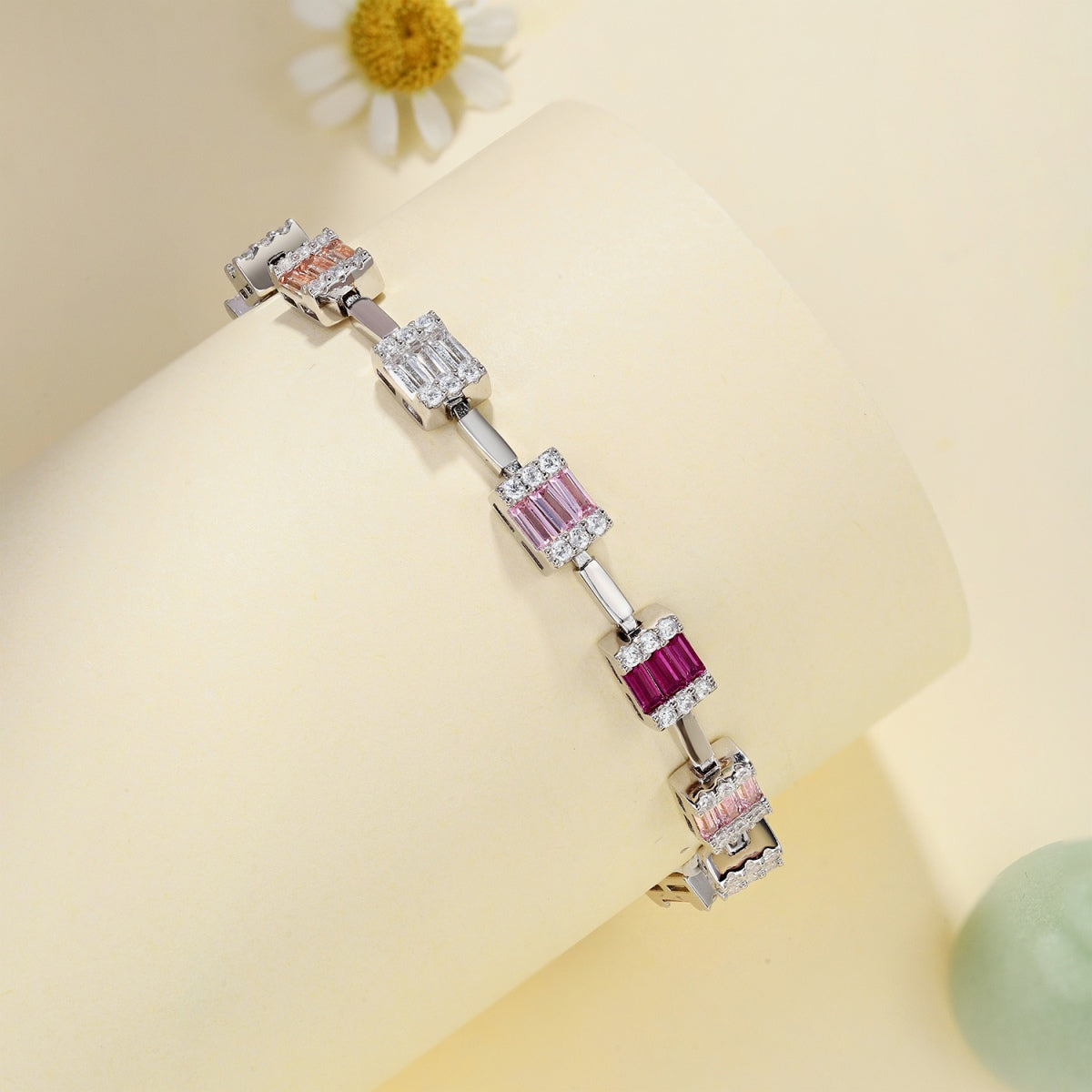 [ELAN LUXE]Dainty Charming Emerald Cut Daily Bracelet