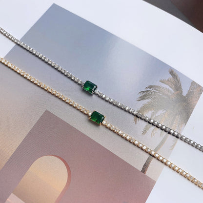 [ELAN LUXE]1.0 Carat Unique Emerald Cut Banquet Bracelet