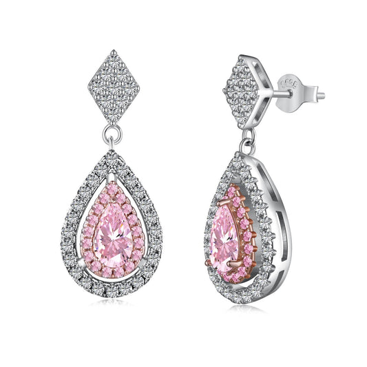 [ELAN LUXE]Ornate Delicate Water Drop Shape Banquet Earrings