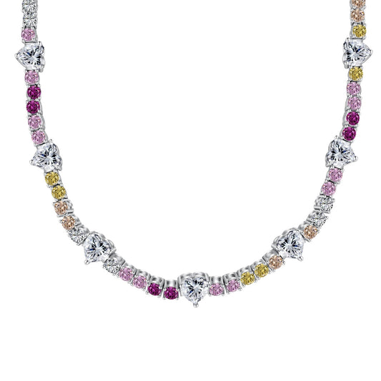 [ELAN LUXE]Delicate Colorful Rainbow Tennis Chain
