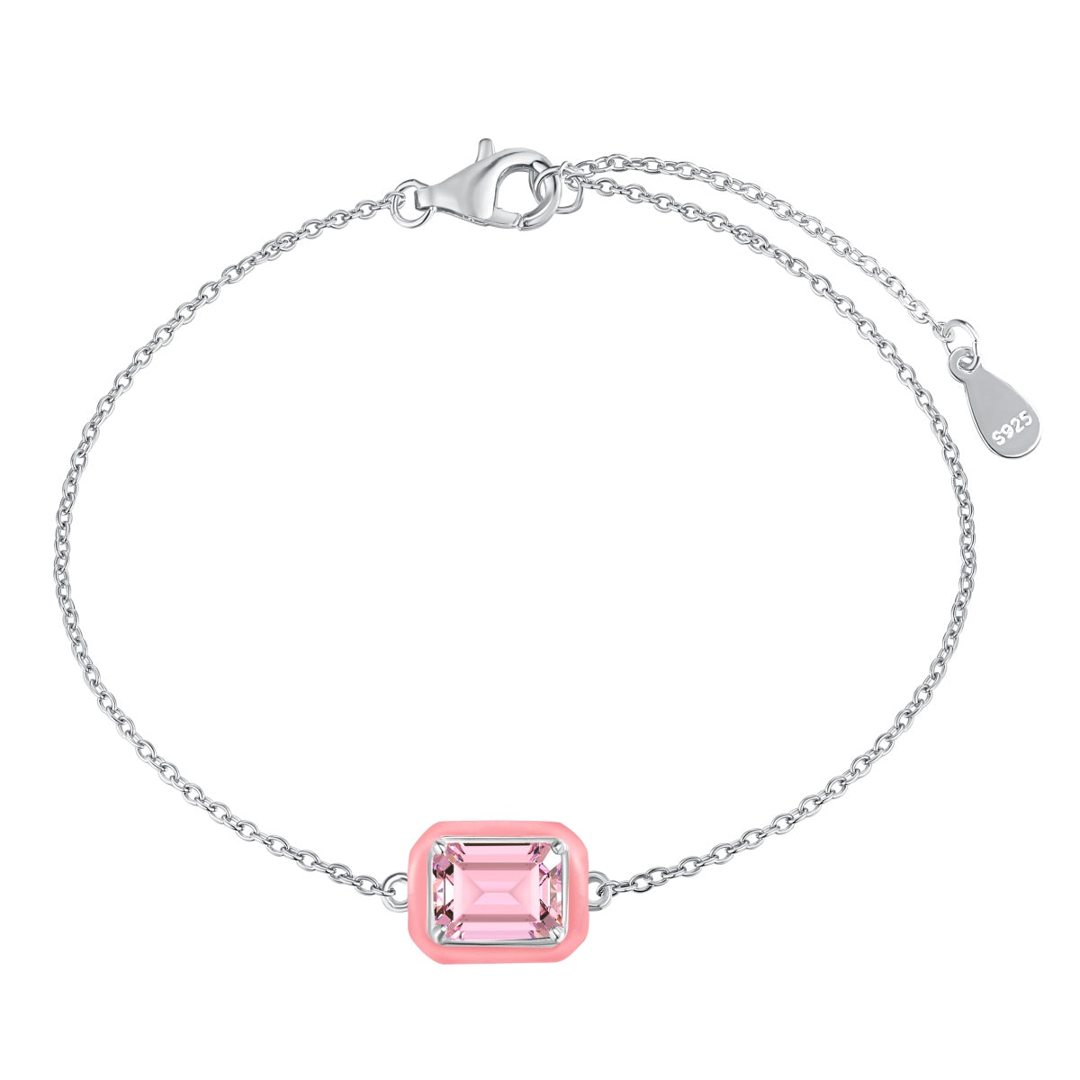[ELAN LUXE]2.0 Carat Sparkling Colorful Emerald Cut Daily Bracelet