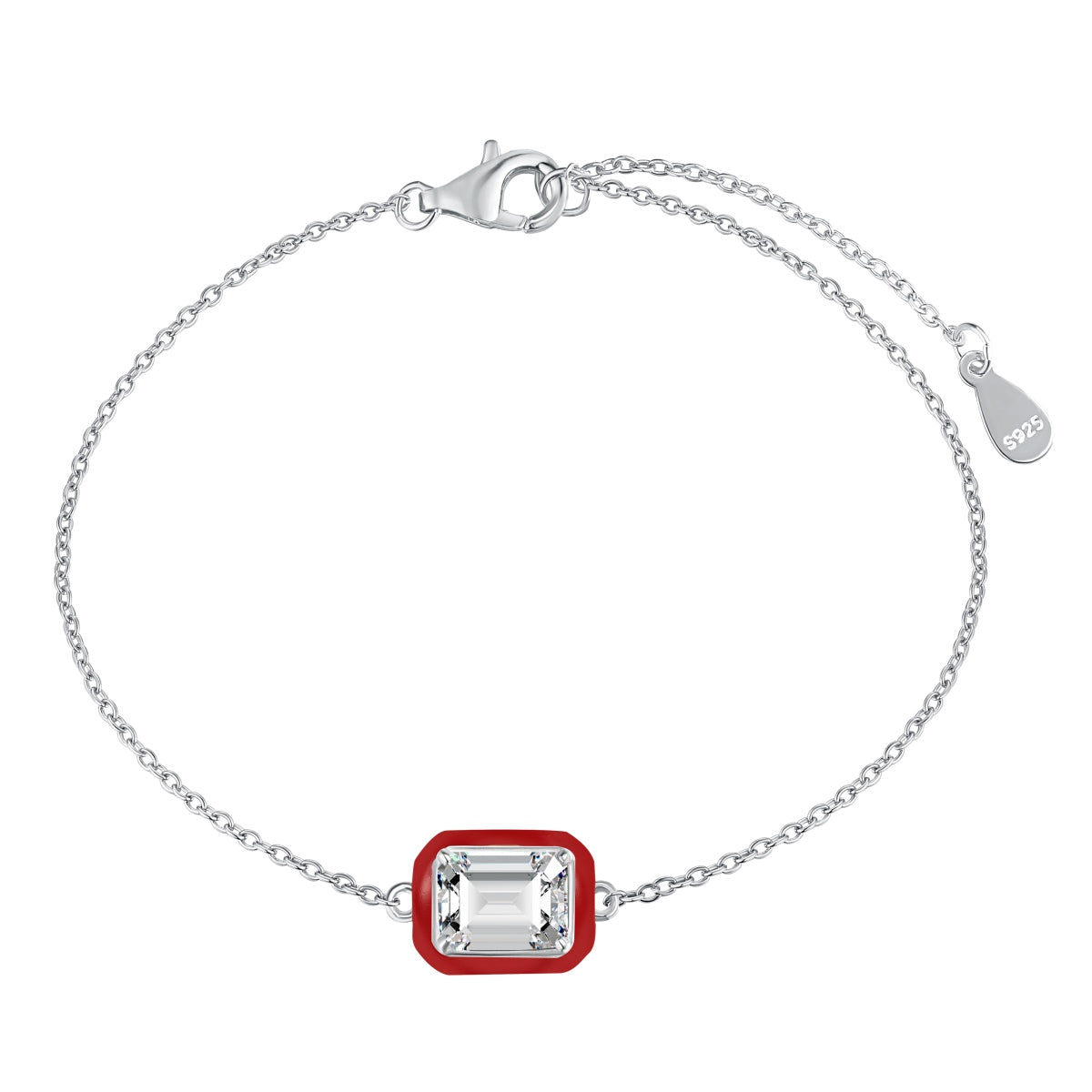 [ELAN LUXE]2.0 Carat Sparkling Colorful Emerald Cut Daily Bracelet