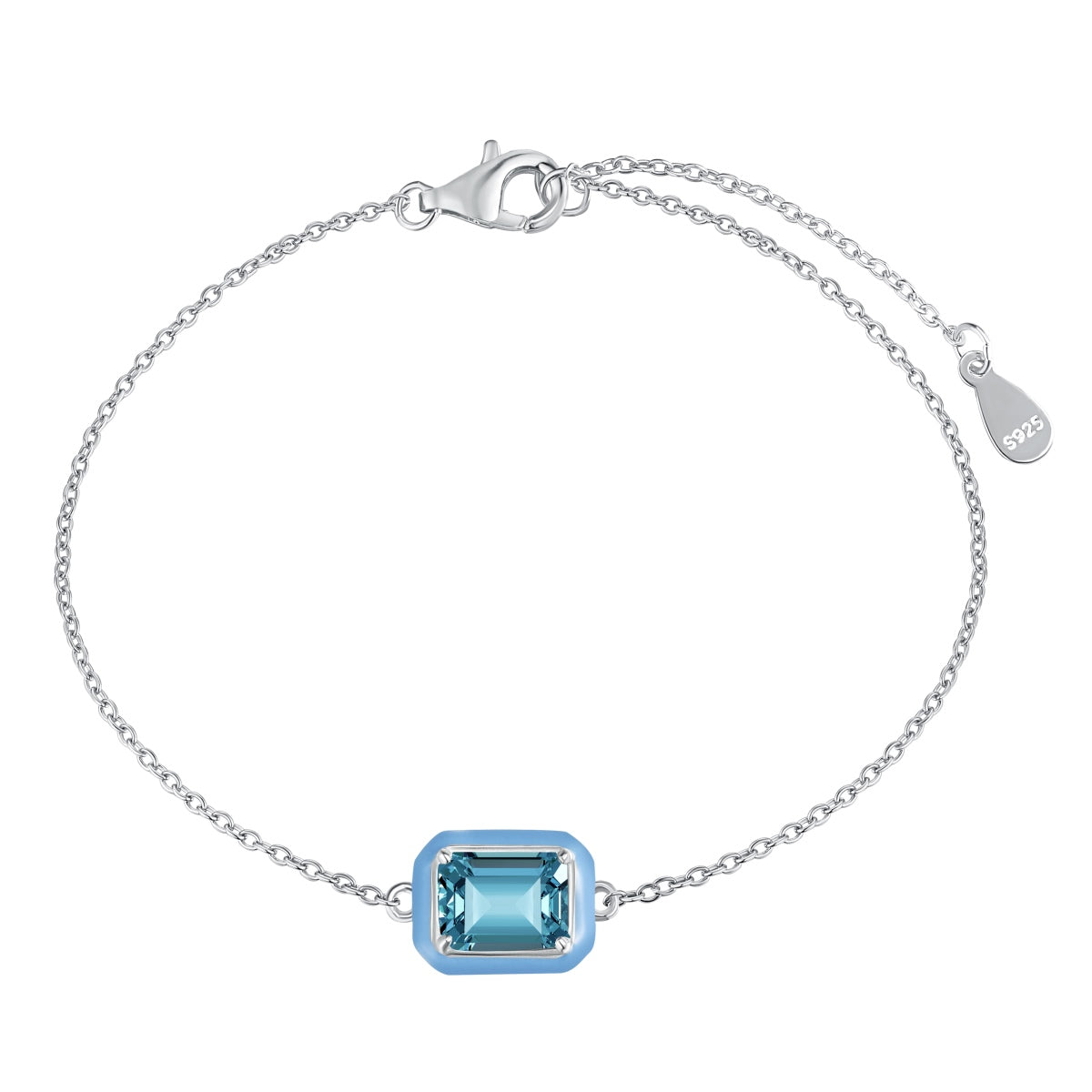 [ELAN LUXE]2.0 Carat Sparkling Colorful Emerald Cut Daily Bracelet