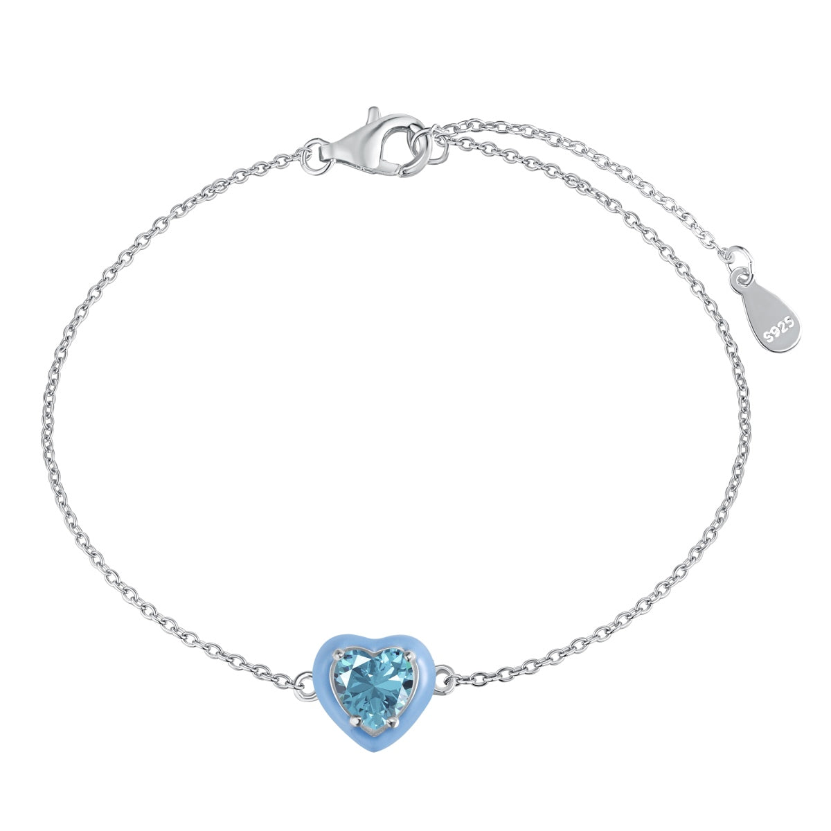 [ELAN LUXE]Sparkling Romantic Heart Shape Lover Bracelet