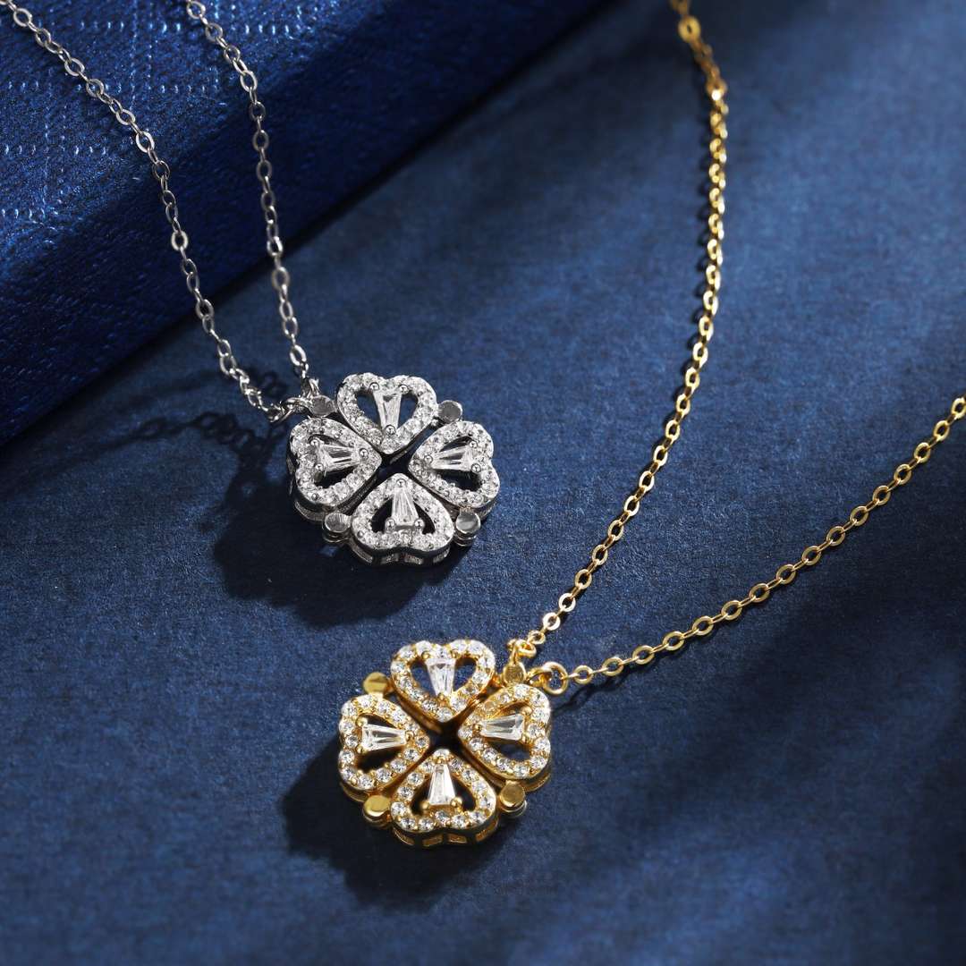[ELAN LUXE]Ornate Heart Cut Flower Shape Necklace