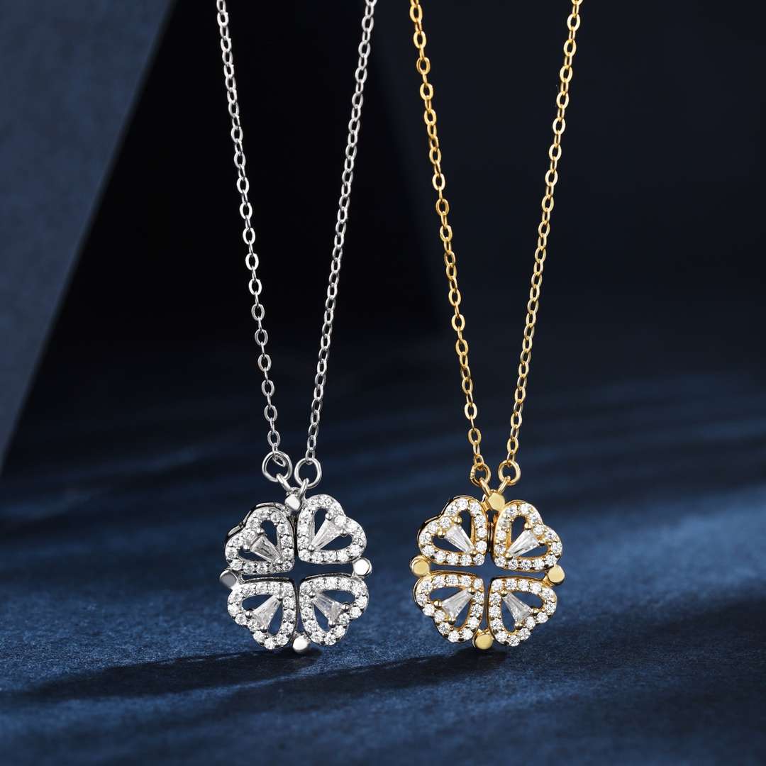 [ELAN LUXE]Ornate Heart Cut Flower Shape Necklace
