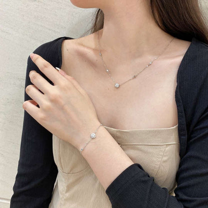 [ELAN LUXE]Dazzling Round Cut Shape Bracelet