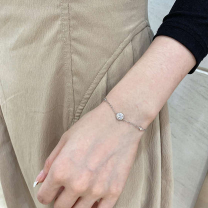 [ELAN LUXE]Dazzling Round Cut Shape Bracelet