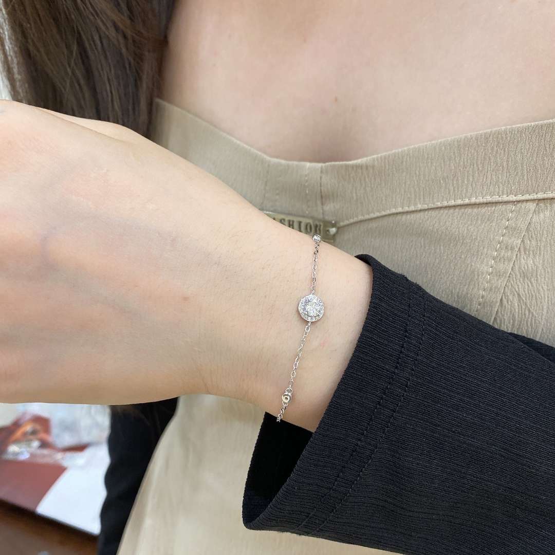 [ELAN LUXE]Dazzling Round Cut Shape Bracelet