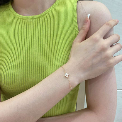 [ELAN LUXE]Delicate Four Leaf Clover Bracelet