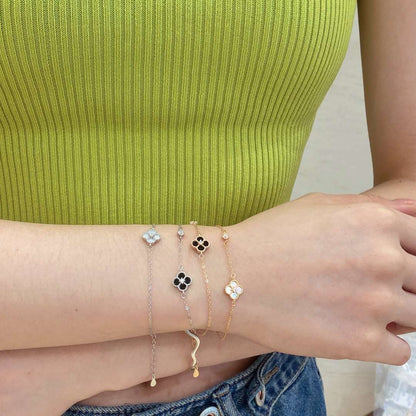 [ELAN LUXE]Delicate Four Leaf Clover Bracelet