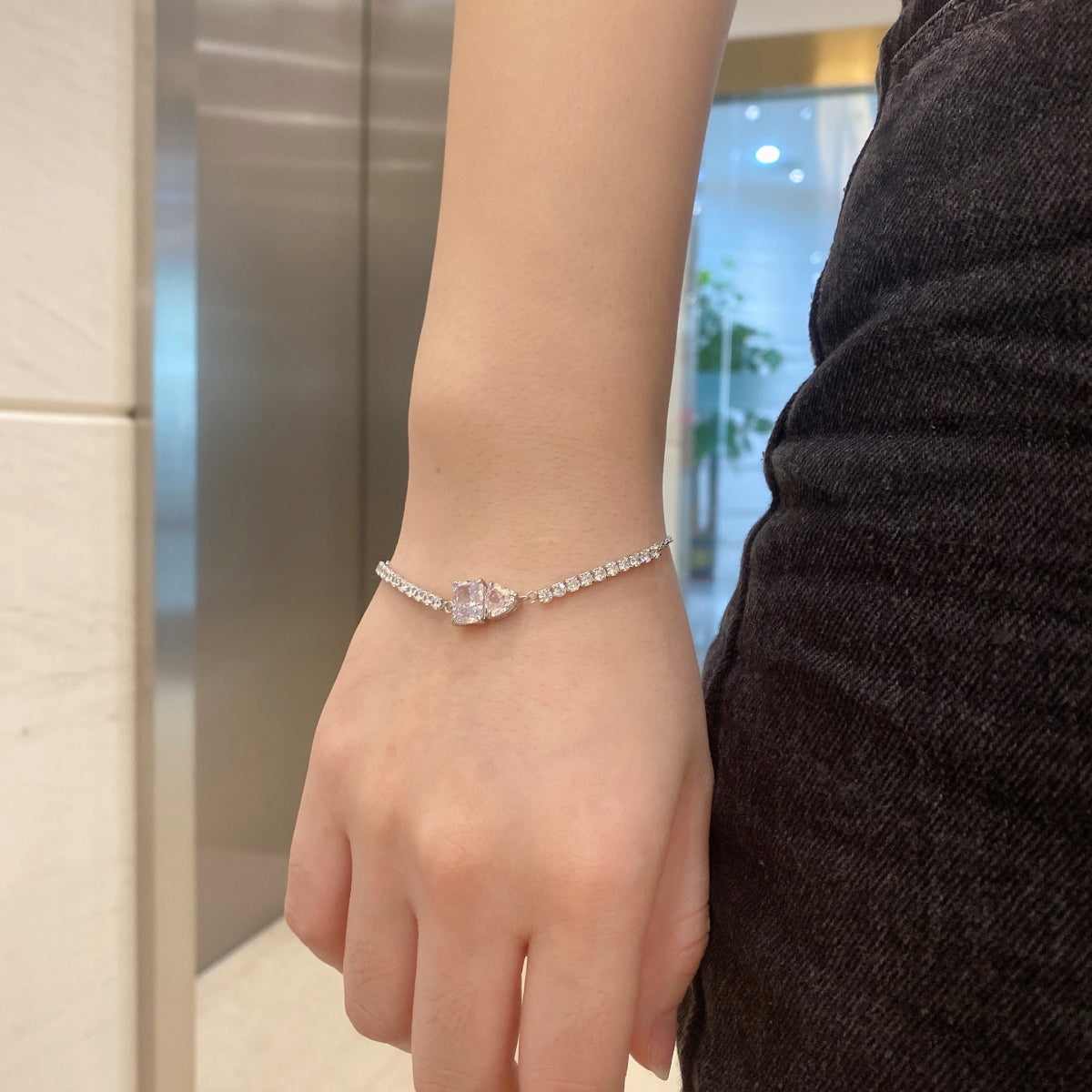 [ELAN LUXE]Dazzling Unique Multi Shape Lover Bracelet
