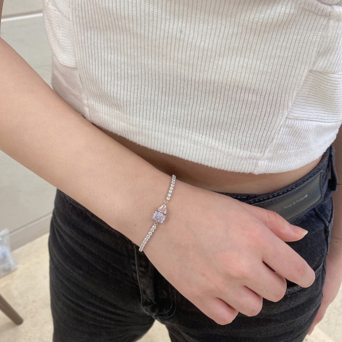 [ELAN LUXE]Dazzling Unique Multi Shape Lover Bracelet