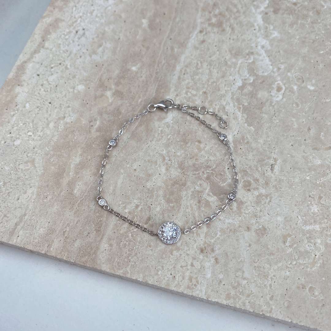 [ELAN LUXE]Dazzling Round Cut Shape Bracelet