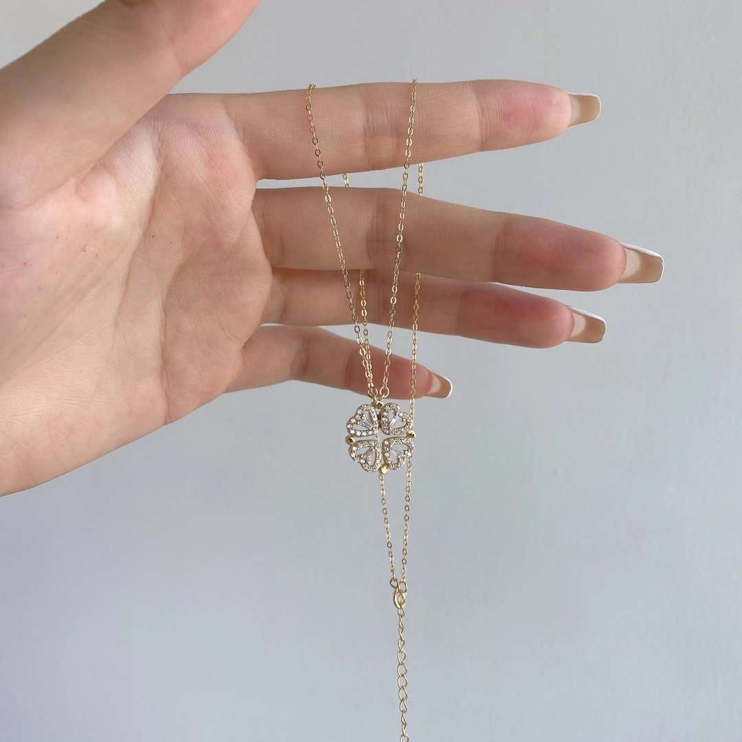 [ELAN LUXE]Ornate Heart Cut Flower Shape Necklace