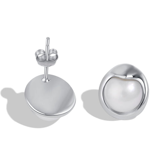 [ELAN LUXE]Dainty Bread Pearl Earrings