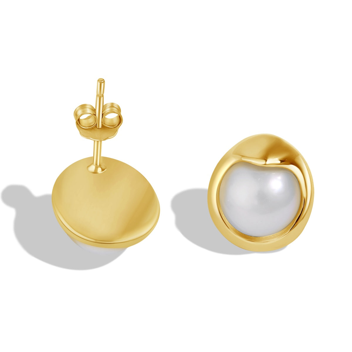 [ELAN LUXE]Dainty Bread Pearl Earrings