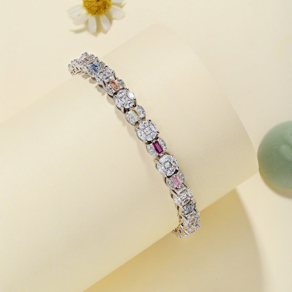 [ELAN LUXE]Dazzling Radiant Multi Cut Daily Bracelet