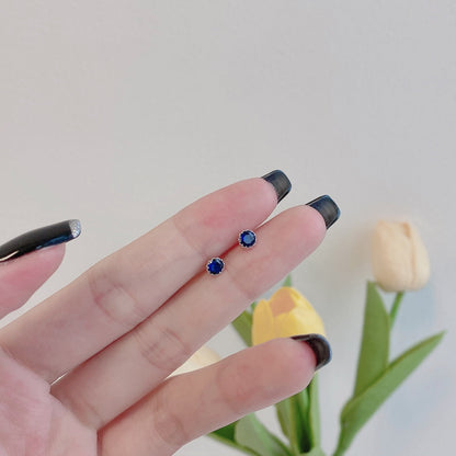 [ELAN LUXE]Sparkling Colorful Round Shape Earrings