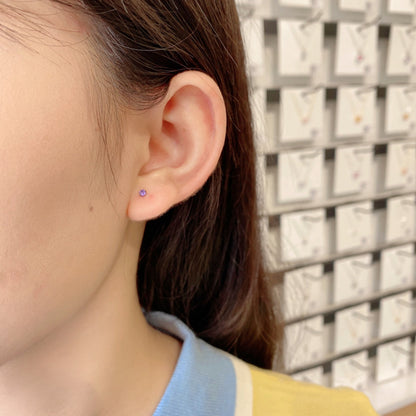 [ELAN LUXE]Delicate Solitaire Earrings