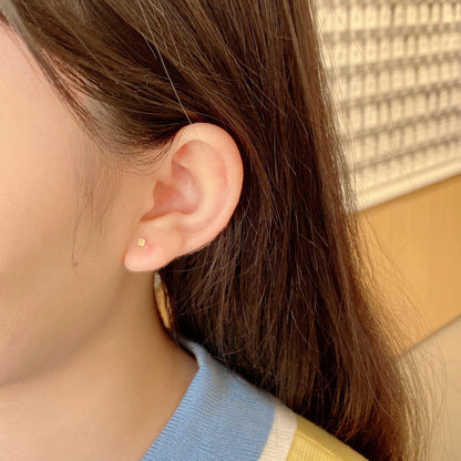 [ELAN LUXE]Delicate Solitaire Earrings
