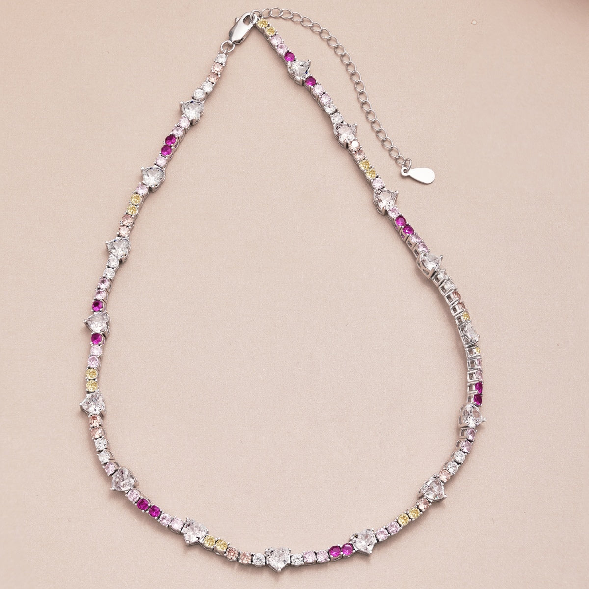 [ELAN LUXE]Delicate Colorful Rainbow Tennis Chain