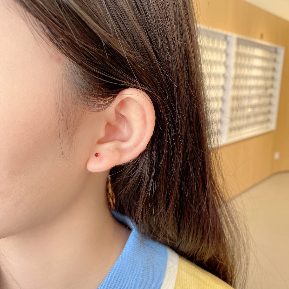 [ELAN LUXE]Delicate Solitaire Earrings