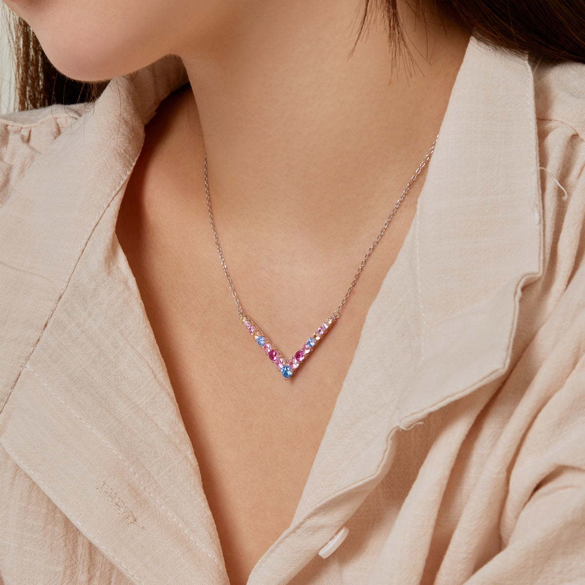 [ELAN LUXE]Ornate Round Cut Necklace