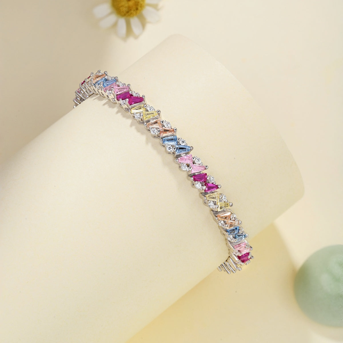 [ELAN LUXE]Ornate Sparkling Multi Cut Party Bracelet