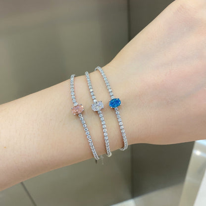 [ELAN LUXE]0.75 Carat Exquisite Oval Cut Daily Bracelet