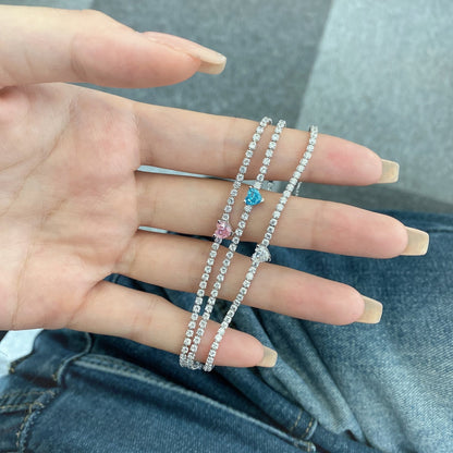[ELAN LUXE]0.5 Carat Elegant Romantic Heart Shape Lover Bracelet