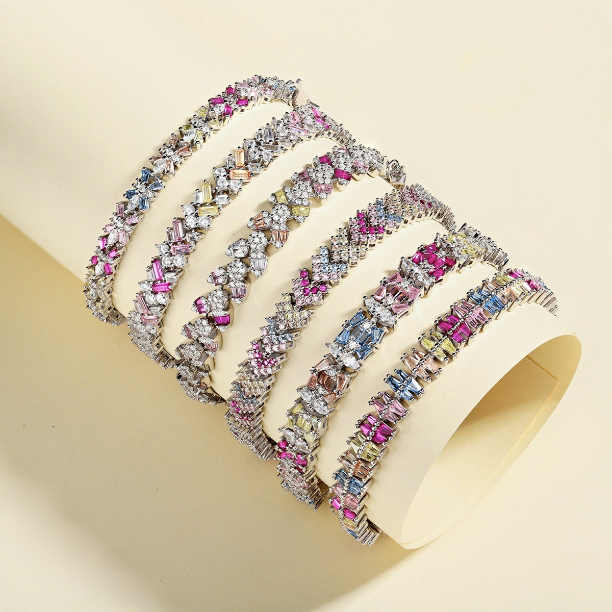 [ELAN LUXE]Sparkling Exquisite Multi Cut Party Bracelet