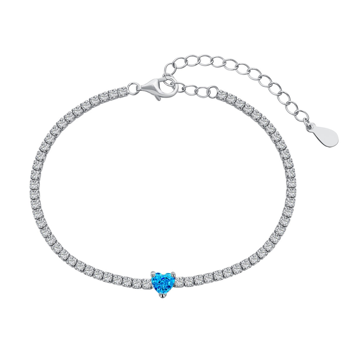 [ELAN LUXE]0.5 Carat Elegant Romantic Heart Shape Lover Bracelet