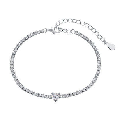 [ELAN LUXE]0.5 Carat Elegant Romantic Heart Shape Lover Bracelet