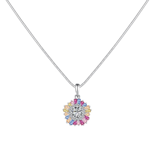 [ELAN LUXE]Charming Flower Colorful Necklace