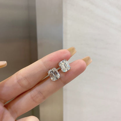 [ELAN LUXE]Dazzling Square Shape Earrings