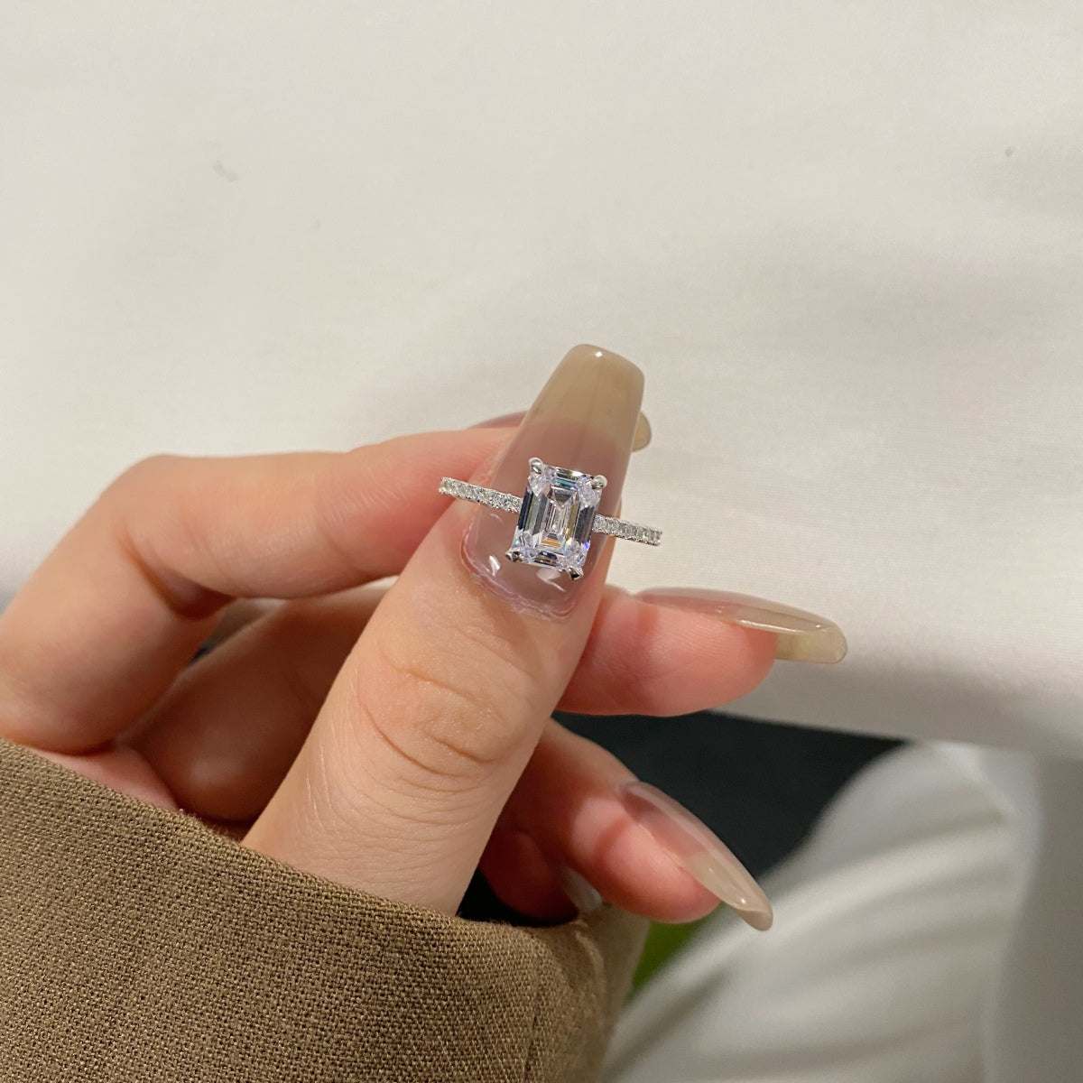 [ELAN LUXE]2.0 Carat Scintillating Ornate Radiant Cut Party Ring