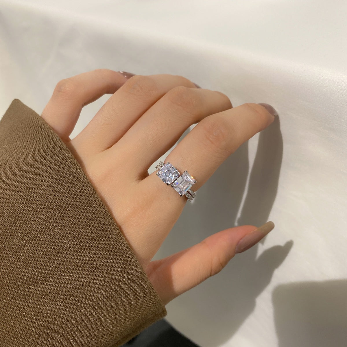 [ELAN LUXE]2.0 Carat Scintillating Ornate Radiant Cut Party Ring