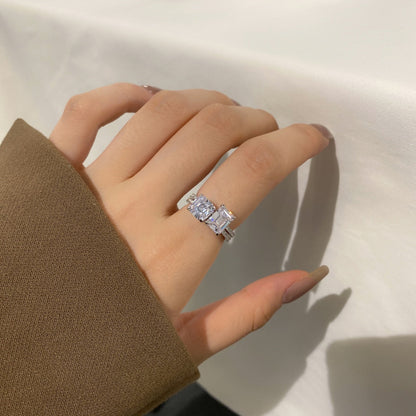 [ELAN LUXE]2.0 Carat Scintillating Ornate Radiant Cut Party Ring