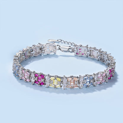 [ELAN LUXE]Delicate Colorful Multi Cut Party Bracelet