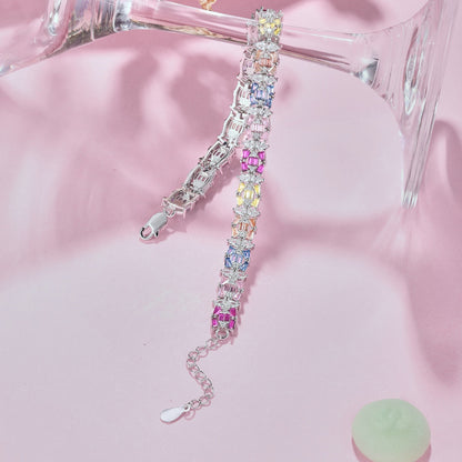[ELAN LUXE]Delicate Colorful Multi Cut Party Bracelet