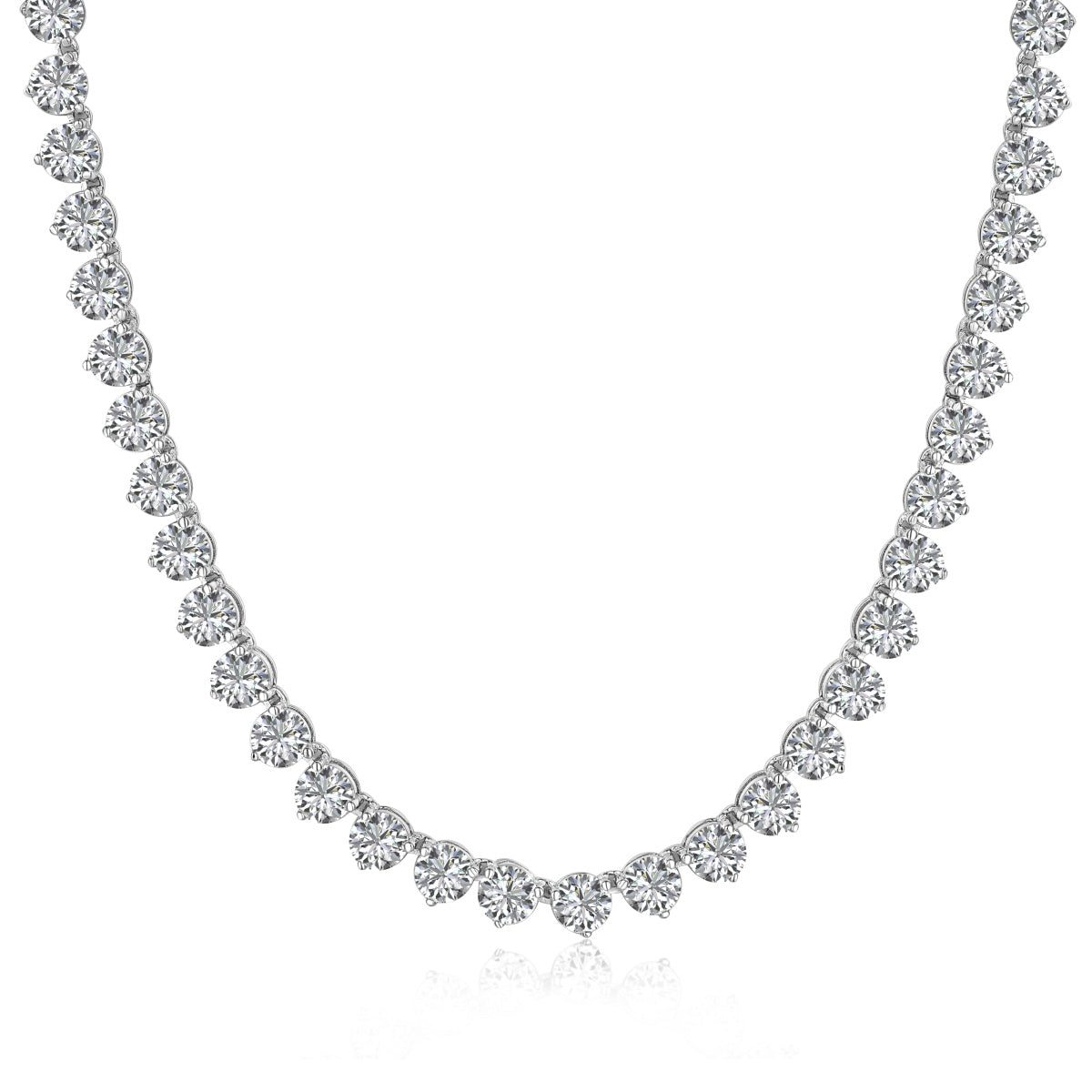 [ELAN LUXE]Ornate Heart Cut Tennis Necklace