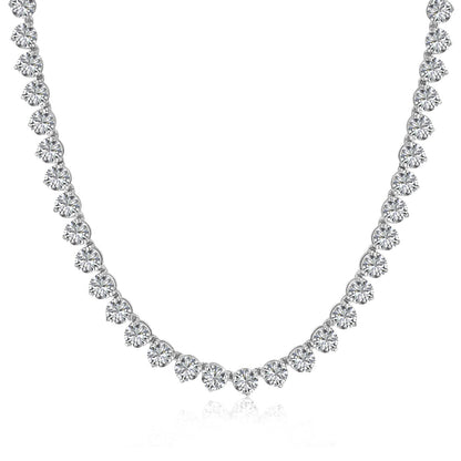 [ELAN LUXE]Ornate Heart Cut Tennis Necklace