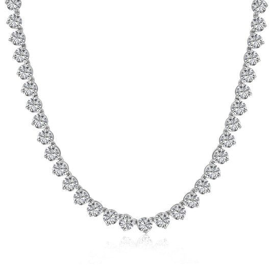 [ELAN LUXE]Ornate Heart Cut Tennis Necklace