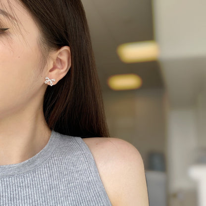 [ELAN LUXE]Dainty Bow Shape Earrings