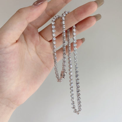 [ELAN LUXE]Ornate Heart Cut Tennis Necklace