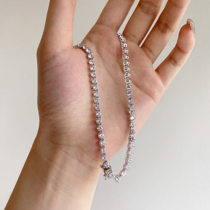 [ELAN LUXE]Ornate Heart Cut Tennis Necklace