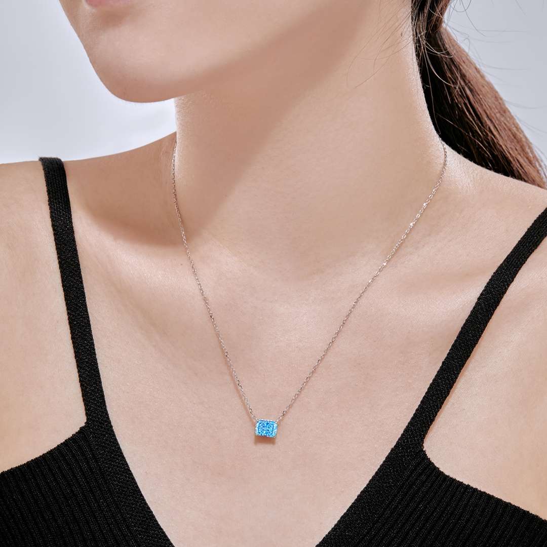 [ELAN LUXE]Luxurious Square Shape Colorful Necalack