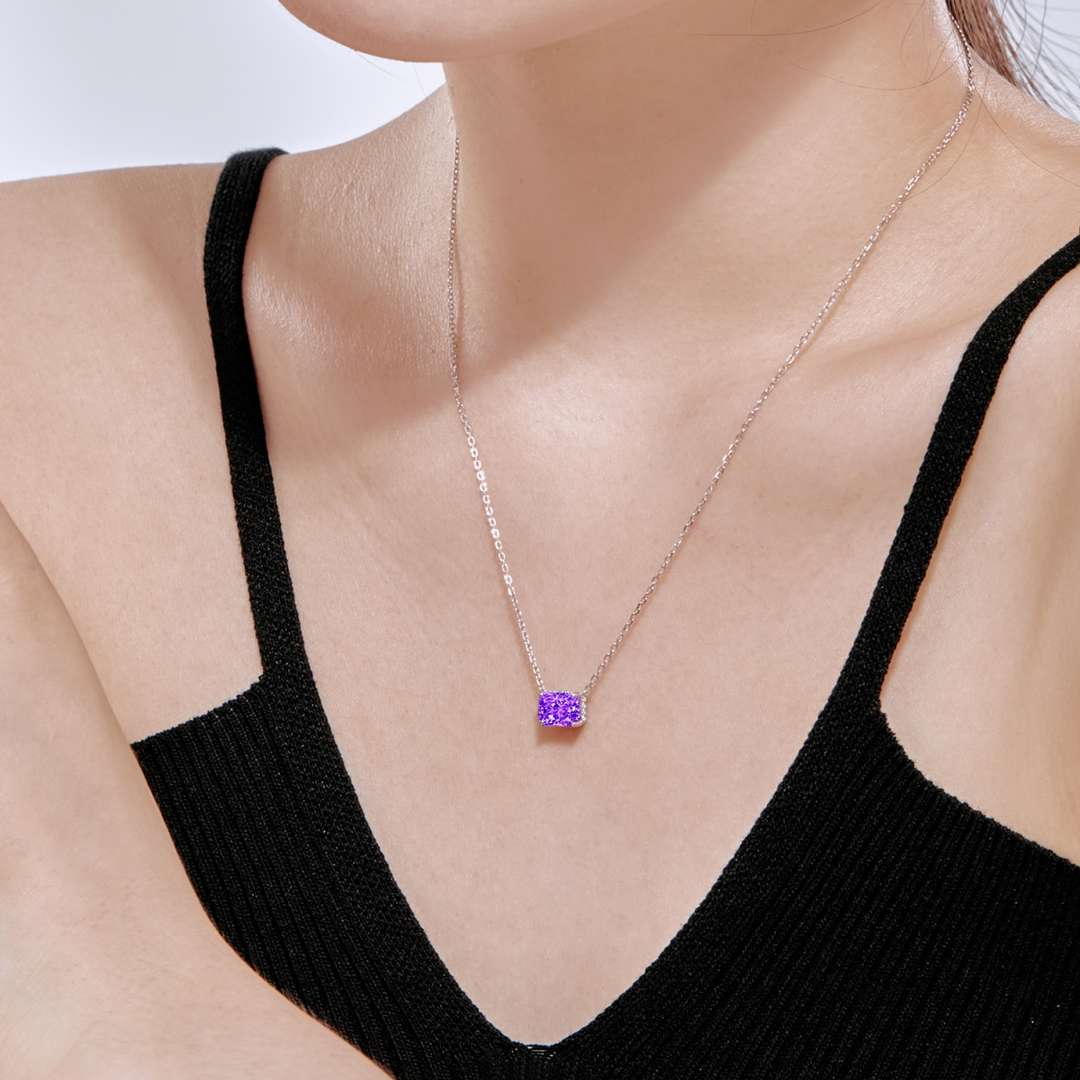 [ELAN LUXE]Luxurious Square Shape Colorful Necalack